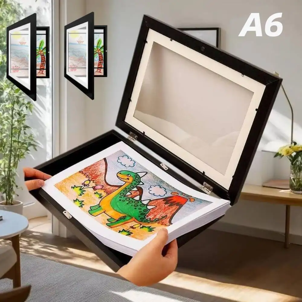 Kids Artwork Storage Frame Magnetic Front-Opening Photo Frame for Children's Drawings Poster Photo Drawing Paintings Pictures