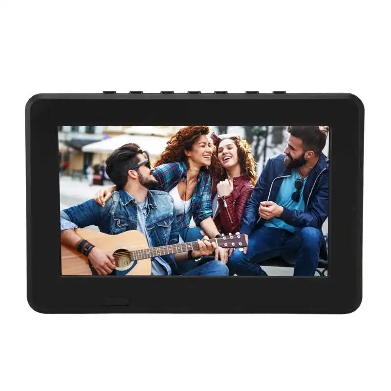 7 Inch 100-240V Portable TV HD LED Digital Portable Television Video Player with Built in Rechargeable Battery EU Plug