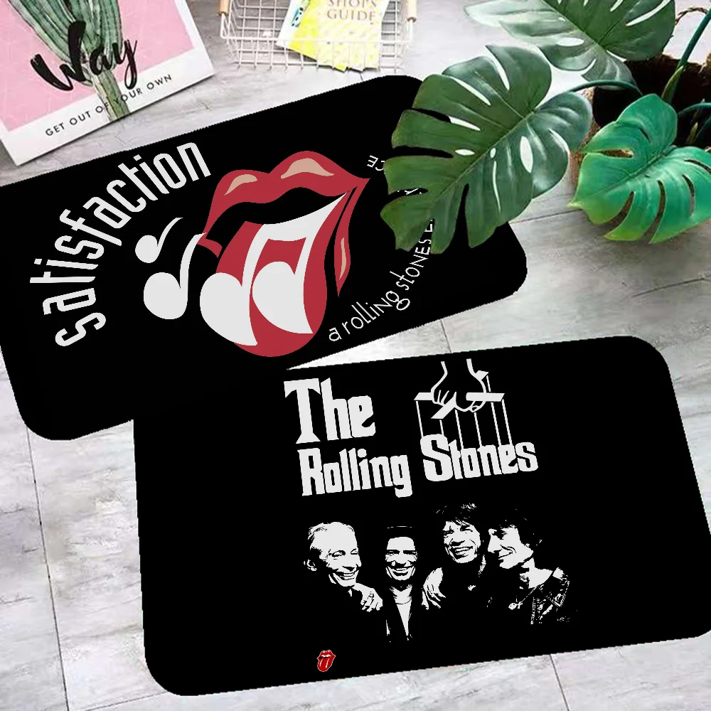 

R-Rolling S-Stones Band Long Rugs Cheaper Anti-slip Modern Living Room Balcony Printed Bedside Area Rugs