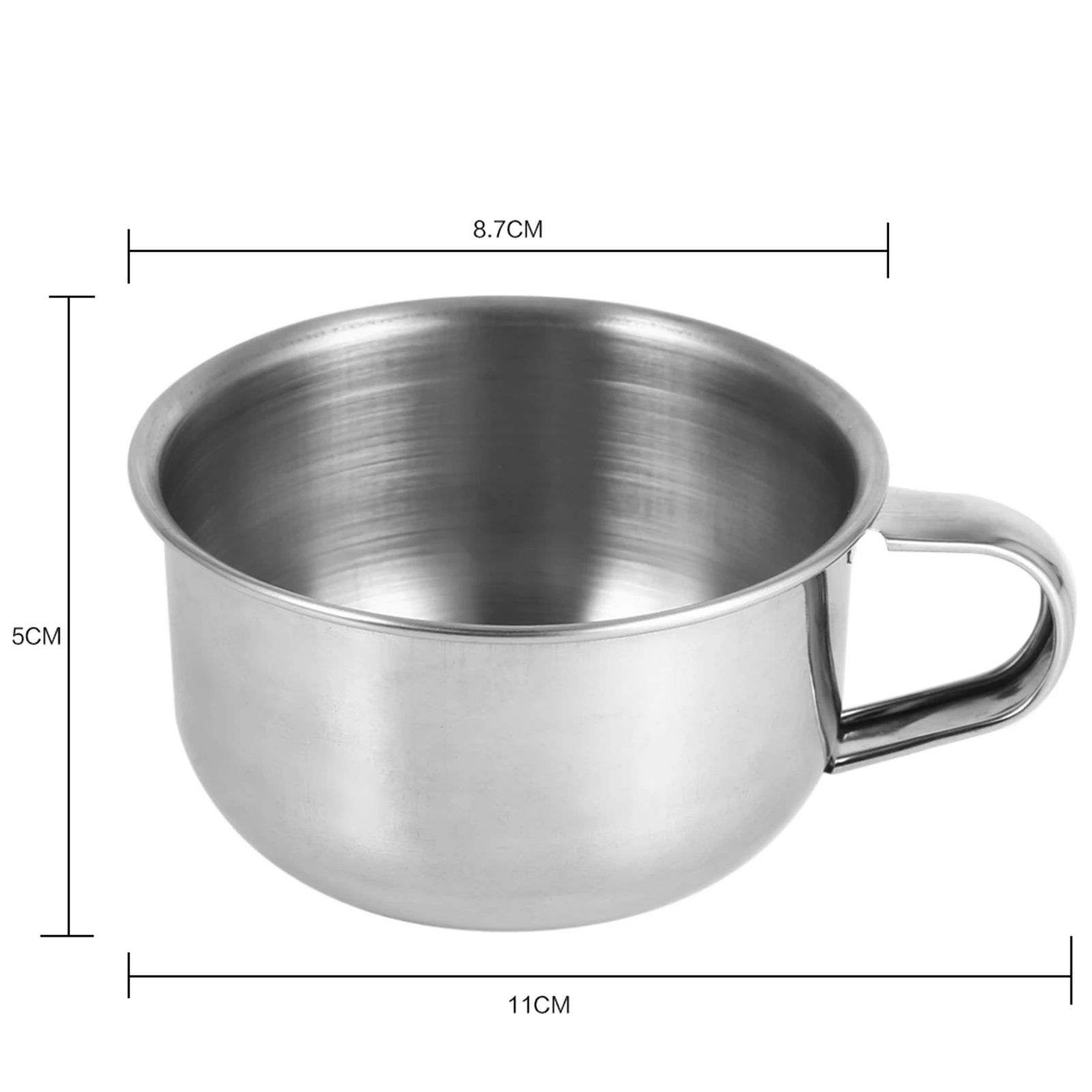 New Stainless Steel Metal Shaving Soap Mug Bowl Cup   Cleansing Foam Tool For Man Shaving Mug Stainless Steel Bowl view 4
