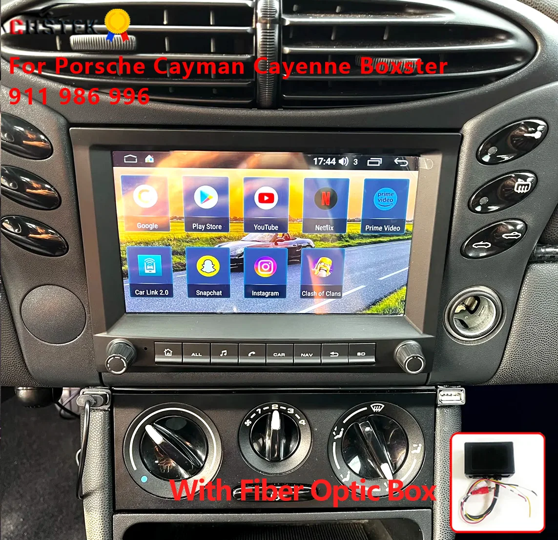 CHSTEK Car Radio Android 14 For Porsche 911 996 986 Carrera Boxster Carplay Android Auto Navi GPS WIFI 4G BT Multimedia Player
