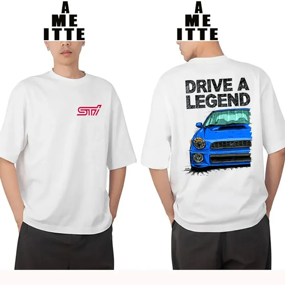 New Summer Short Sleeve Subie Impreza WRX STI Rally Classic T-Shirt Hip Hop Boy Casual Tops Drift King Car Sport White Tees