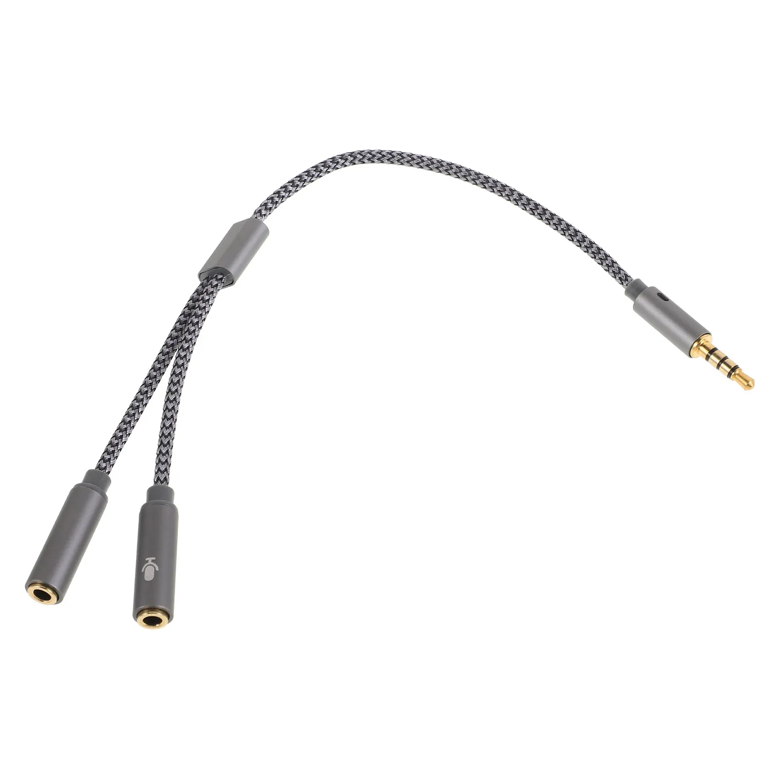 3.5mm Headphone Audio Splitter Cable Dual Output Male to Female Stereo Splitter for Sharing Music Gaming Calls Robust Copper