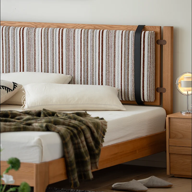 Wooden Large Bed Luxury Nordic Design Save Space Modern Aesthetic Fashion Cheap Bed Interior Letto Matrimoniale Room Decorations