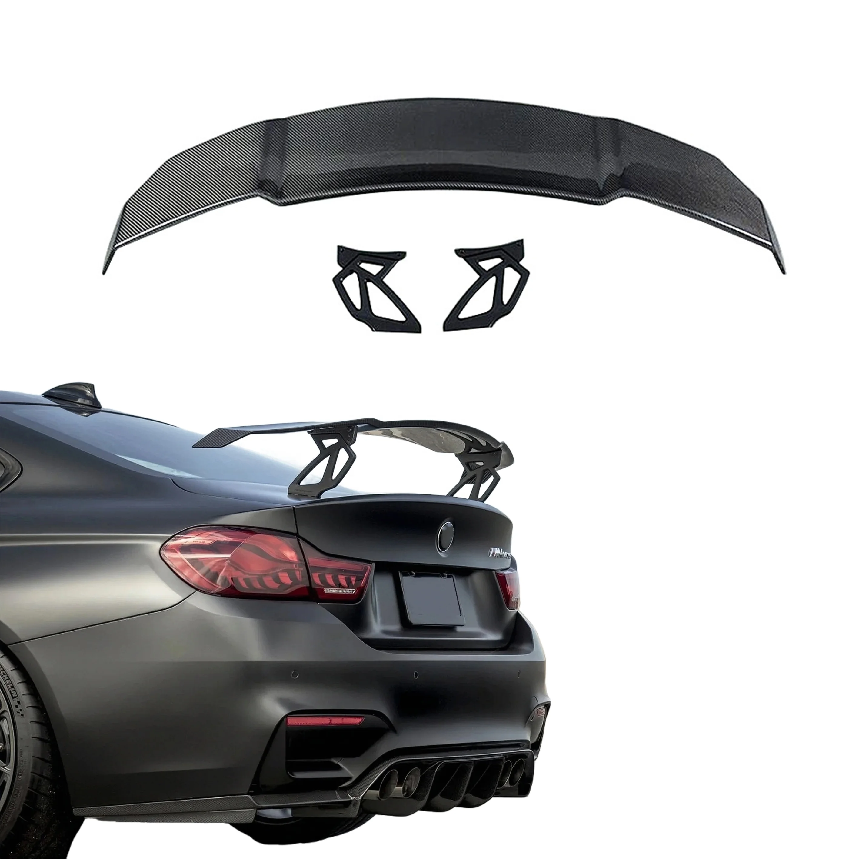 

F80 M3 F82 M4 M5 M6 V style Racing GT carbon fiber Rear Trunk Wing Lip Spoiler for BMWs 2014+