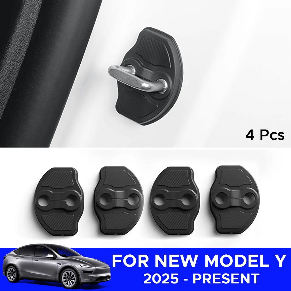 

4 шт. для Tesla New Model Y LAUNCH 2025 защитная крышка дверного замка TPE
