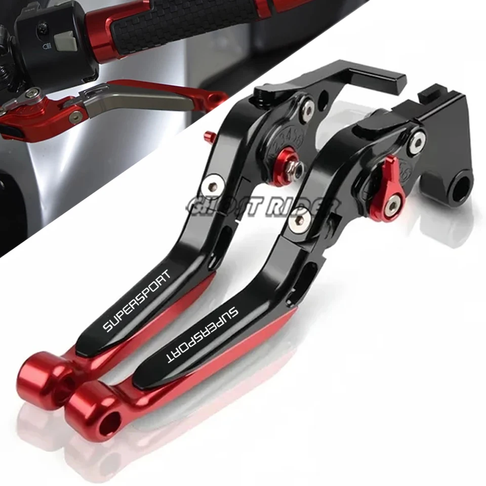 For DUCATI SUPERSPORT 939 Supersport 939 2018-2022 2021 Motorcycle CNC Folding Extendable Brake Clutch Levers LOGO SUPERSPORT