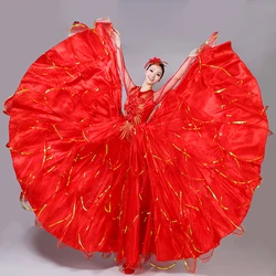 Spanish Flamenco Full-skirts 2019 New Opening Dance Big Pendulum Dress Adult Women Modern Dancing Stage Performance Costume H541