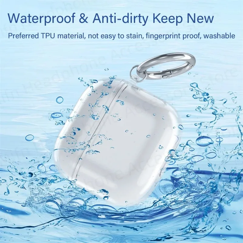 Новый прозрачный защитный чехол для наушников для AirPods 4-го поколения с брелоком для Airpod 4-го поколения, чехол для зарядки, коробка 2024