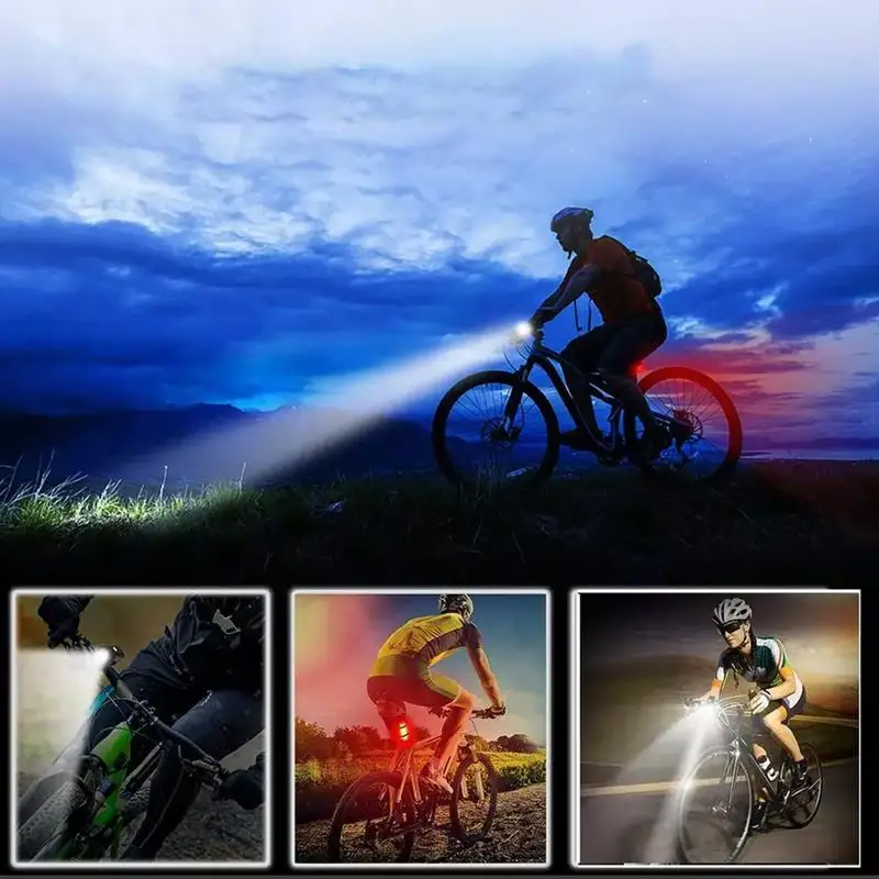 USB Rechargeable Mountain Bike Lamp 3 Modes Bike Headlight Waterproof Cycling Flashlight 8 hours battery life Bike Accessories