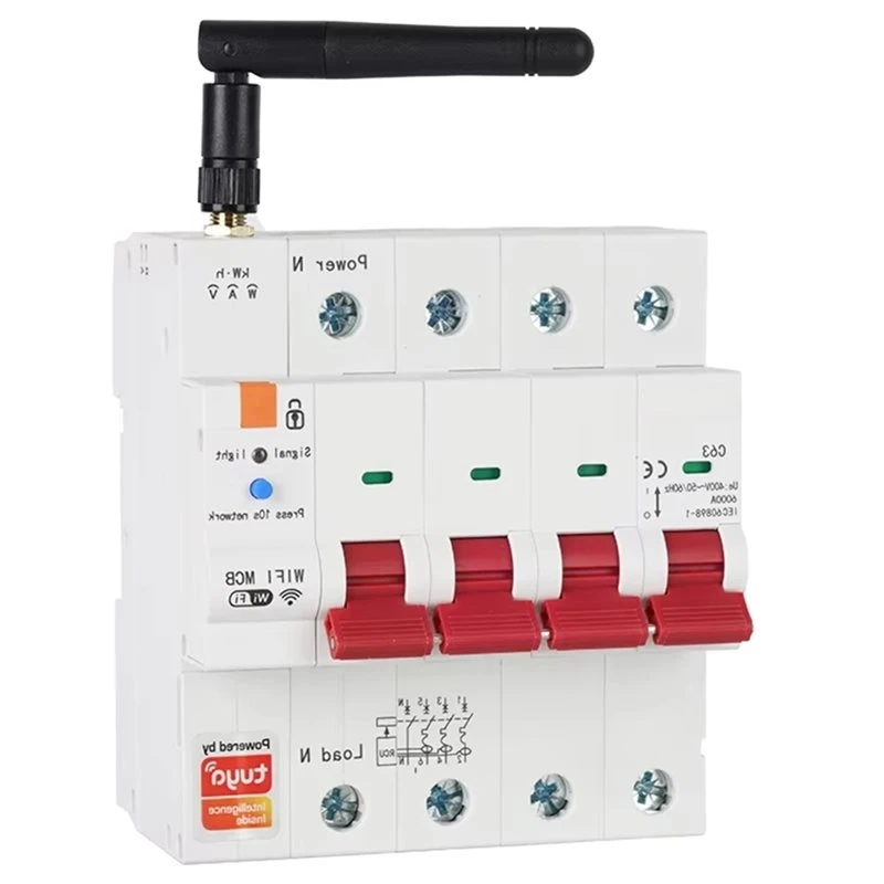 AT51 Meter Timer Switch Tuya Smart Wifi Breaker Smart Circuit Breaker Main Power Switch Power Consumption Statistics