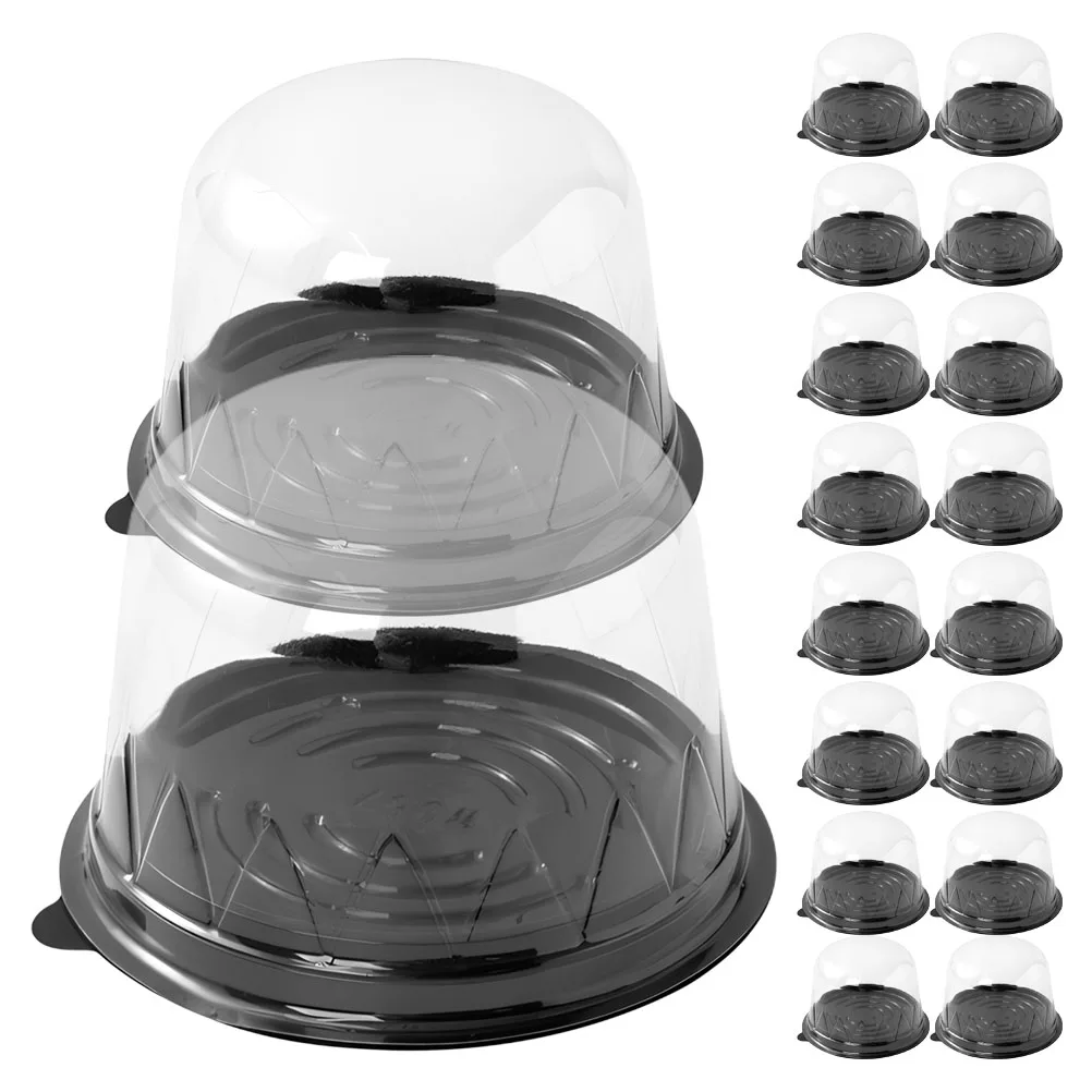 

50pcs Cake Display Box 3 Inches Transparent Dessert Holder Mini Cupcake Containers Food Storage Boxes Moon Cake Packaging