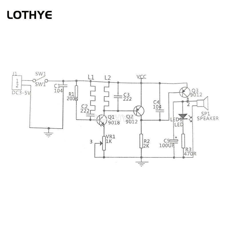 DC 3V-5V zestaw wykrywacza metalu elektroniczny zestaw zrób to sam 60mm czujnik kontaktowy moduł tablicy lutowniczej praktyka zestaw montażowy zestaw