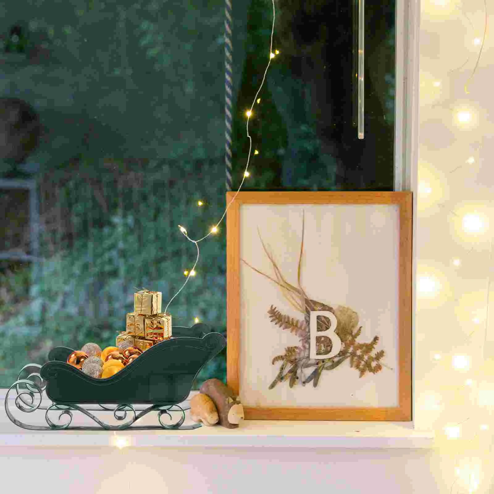 Christmas Sleigh Decor Sled Desktop Adornment Tree Decoration Photo Prop Props Accessories Baby