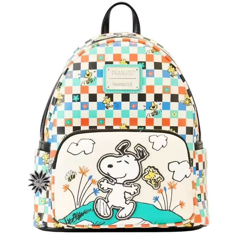 

Loungefly Disney Snoopy Cartoon Mini Backpack for Girls Elementary School Shoulder Bag Outdoor Leisure Design birthday gift