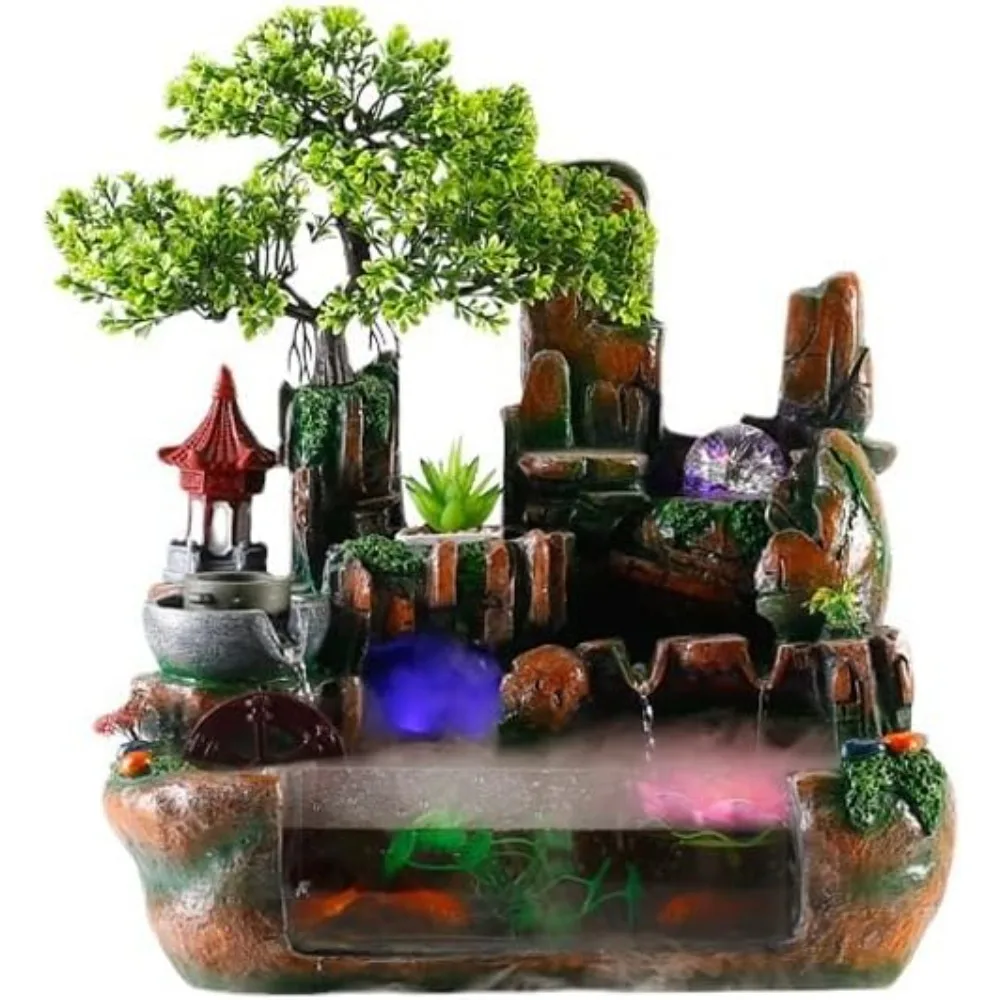 Creative flowing water and wealth ornaments Decoration circulating water flowing water fish tank living room home decoration