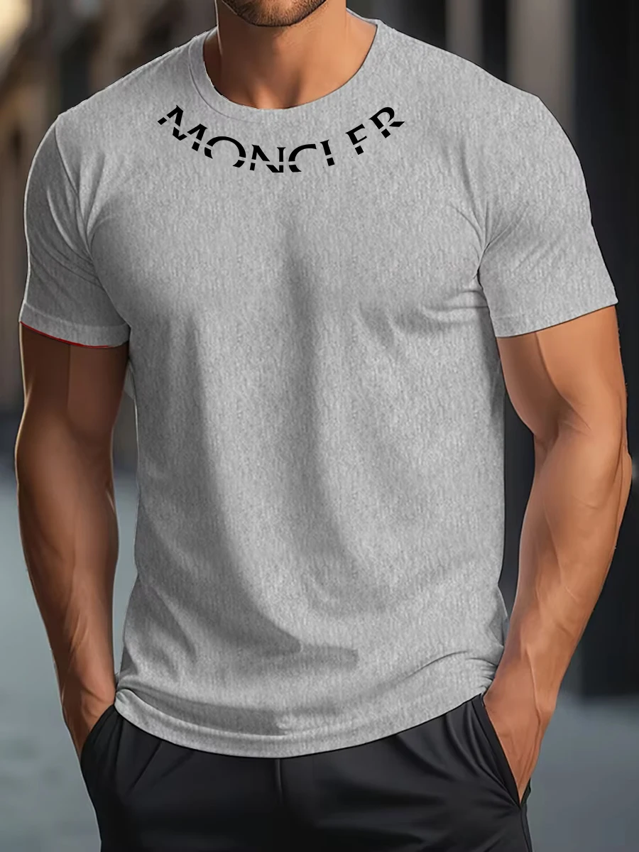 High Quality Oversized Luxury Brand 100% Cotton Print Tees Summer Harajuku For Men's/Women's Short Sleeve T-shirt image 5