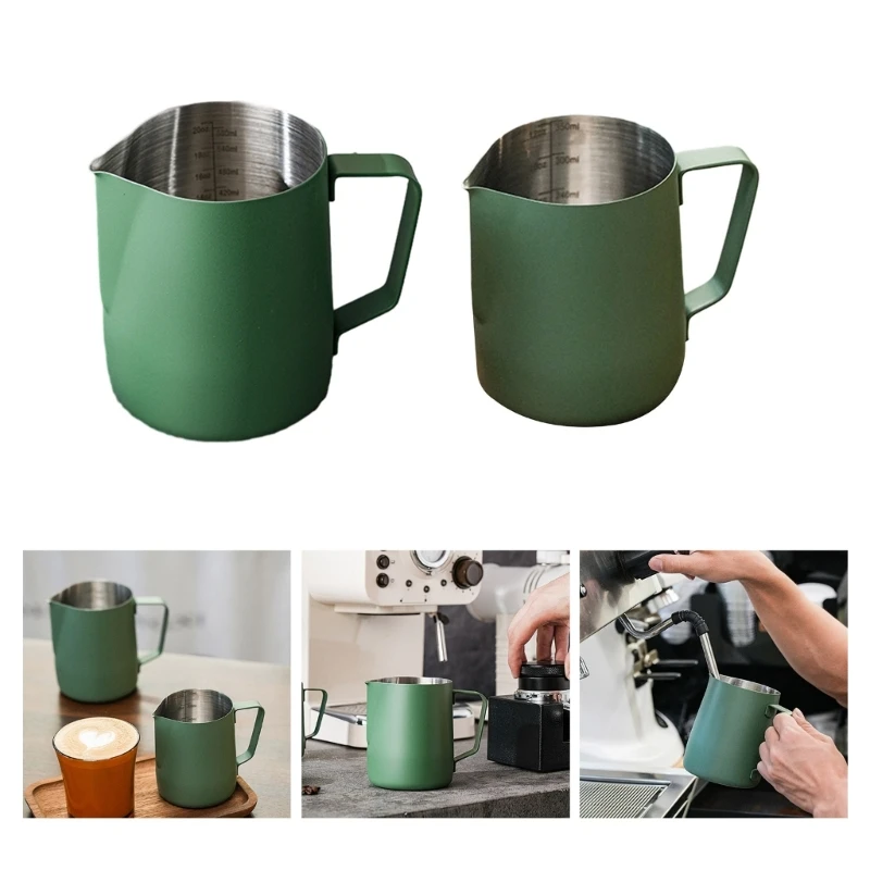 Stainless Steel Kitchen Milk Cup Crafts Coffee Latte Frothing Pitcher Mug Frothing Jugs Foam Art 350/600ml Steaming Wholesale