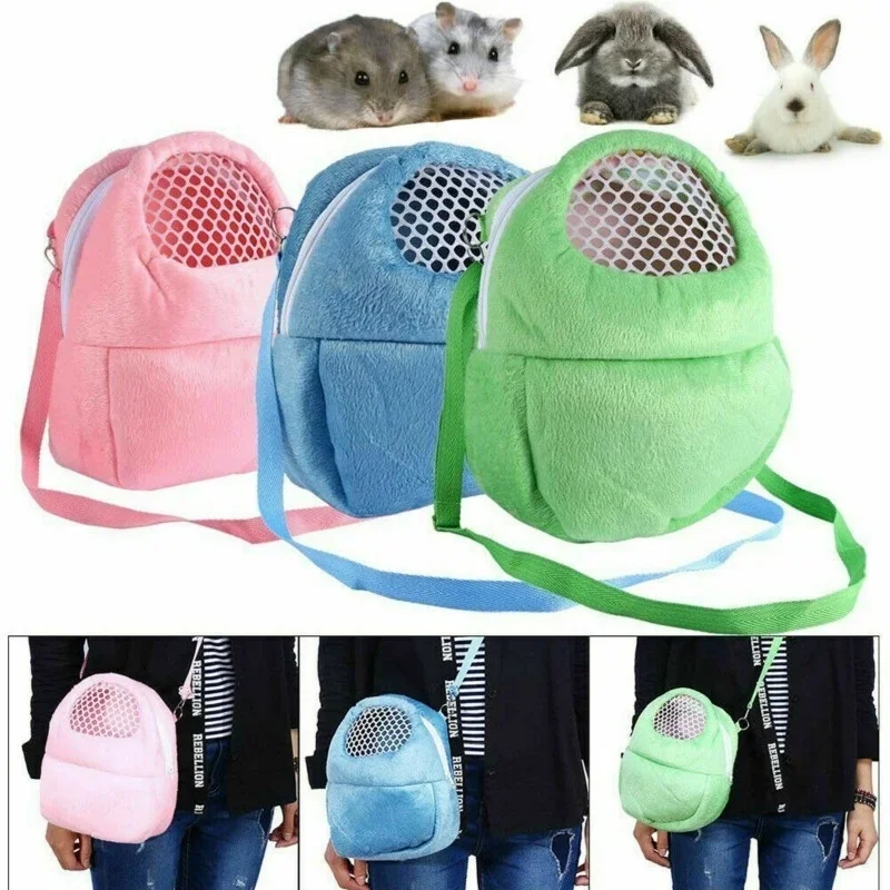 Small Pet Carrier Rabbit Cage Hamster Chinchilla Travel Warm Bags Guinea Pig Carry Pouch Bag Breathable