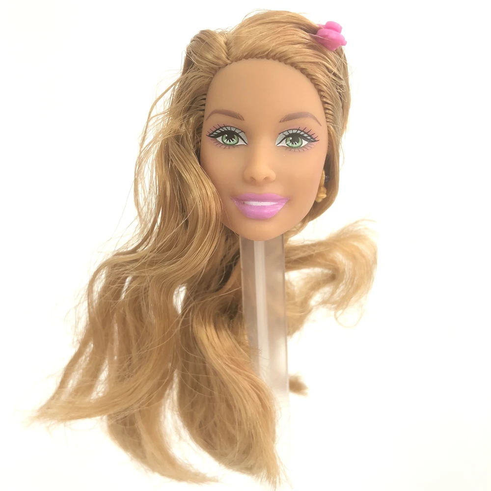 

NK 1 Pcs 30 CM Doll Head Long Hair Classic Head 11.5 Inch Doll Accessories Make Up DIY Toy For 1/6 Doll Gift Toy JJ