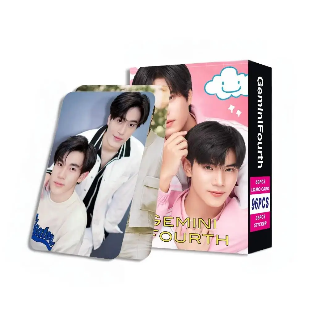 

96PCS Thai Star GEMINIFOURTH Laser Lomo Card Set - Drama CP Gemini & Fourth Mini Postcard HD Photocard With Stickers