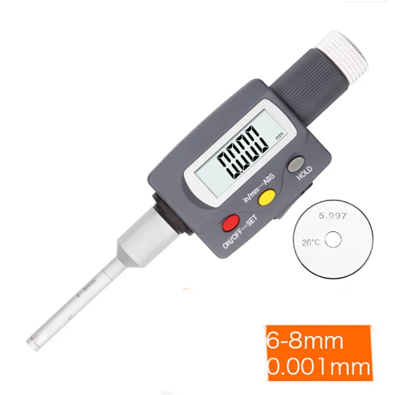 شاشة ديجيتال ثقيلة عالية الدقة ميكرومتر ثلاثي الفك لميزة الإغلاق التلقائي لأشغال المعادن