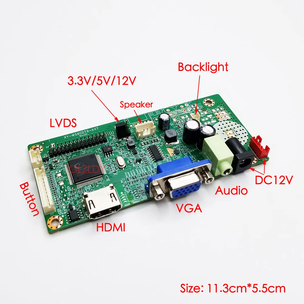 For 15 inch 1024x768 DV150X0M-N10 N11 N16 G150XG01 V3 LED Screen 20P LVDS HDMI VGA Audio laptop Display Driver Board Kit