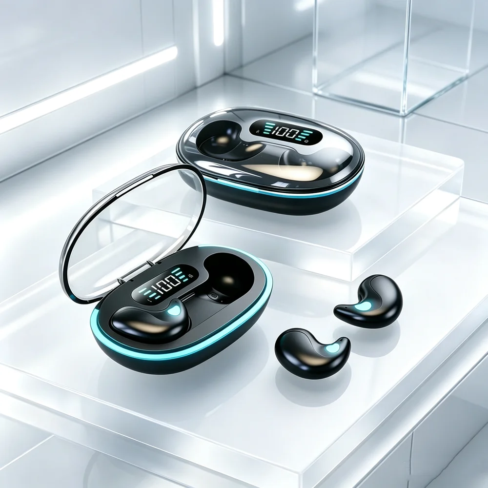 Bluetooth 5.3 Earphones Mini Headphones TWS Wireless Earbuds HIFI Stereo Noise Reduction Heasets with Microphones