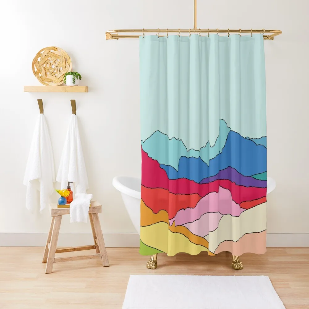 

Rainbow mountains by Elebea Shower Curtain Bathroom And Shower Products For Bathrooms Cover Curtain
