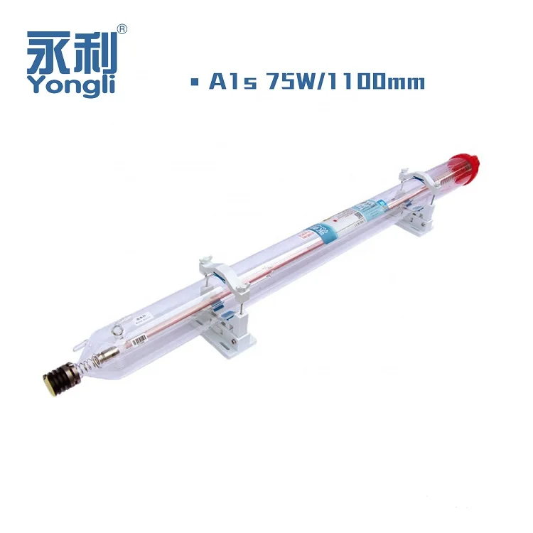 Yongli 75w Max 90w 1100mm Dia. 80mm Glass Laser Tube With II-VI Lens