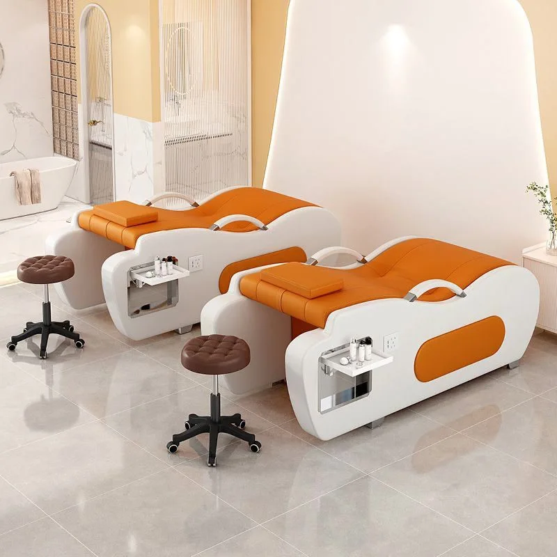 Face wash bar special face bed beauty salon special solid wood pattern embroidery ear massage massage bed massage