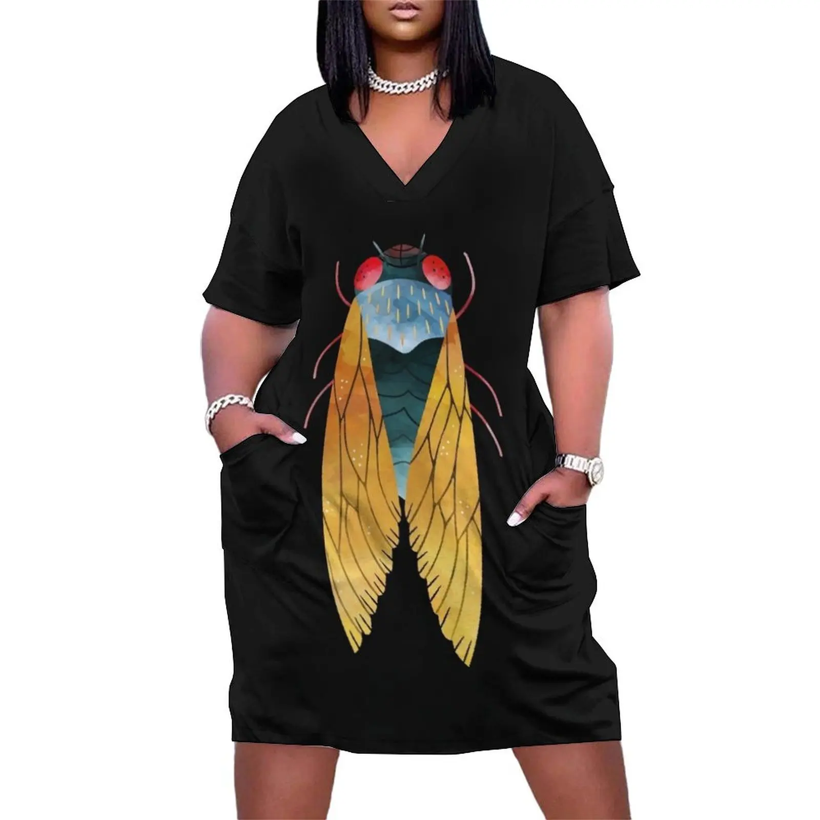 

Cicada 2021 Brood X Loose Pocket Dress women dress long dress women dresses for special events women summer 2025
