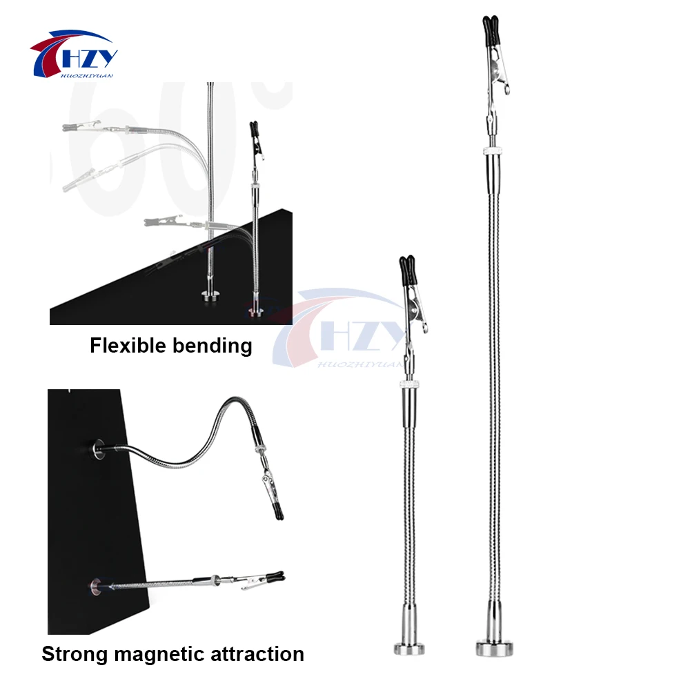 

Soldering Third Hand with Strong Magnetic Base Flexible Arms PCB Holder for Electronics Repair Alligator Clip Welding Tool Super