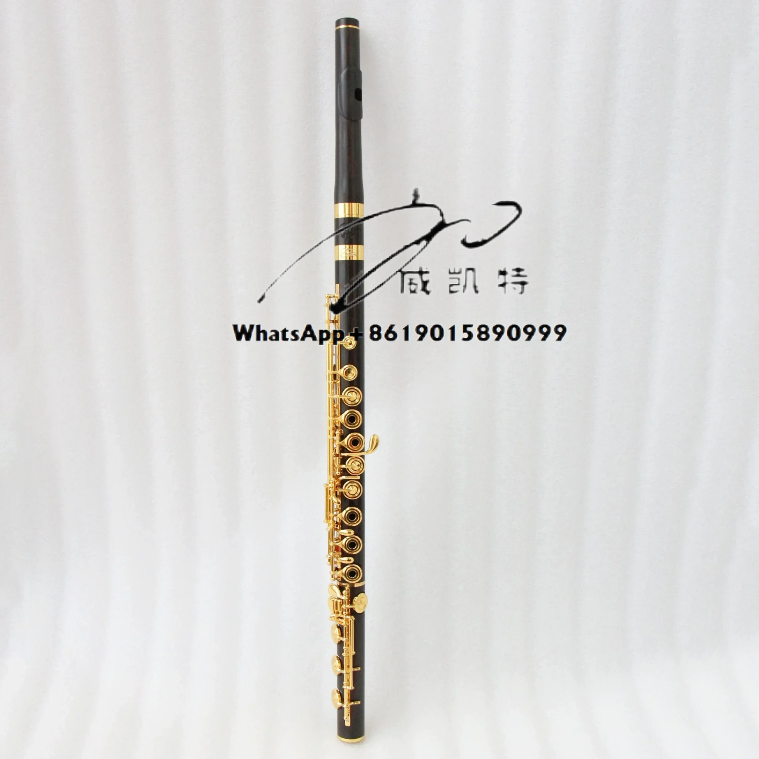 

FFL-350G Series Top Grade Ebony Gold Plated Keys Flute Musical Instrument Copper-NIKKOR 17 Holes