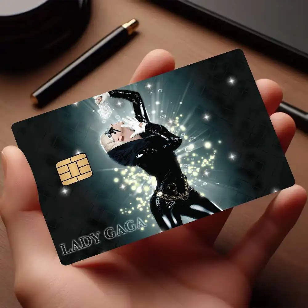 Singer Lady Gaga Anime Young Creidt Card Debit Card Sticker Film Case Front Tape for Small Big Chip No Chip
