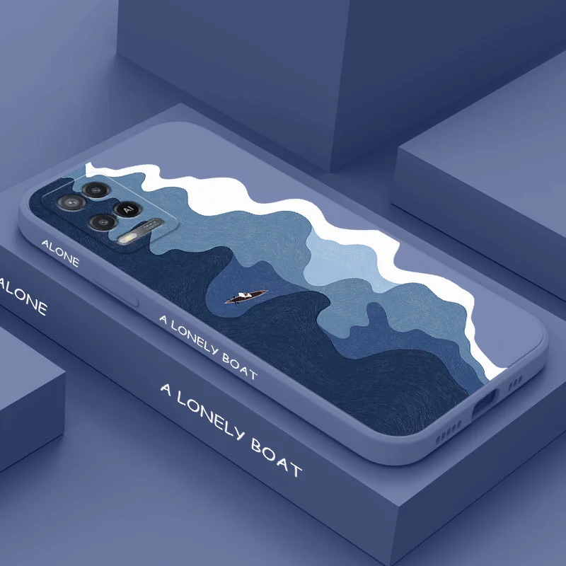 

A Lone Boat Phone Case For OPPO A54 A74 A57 A96 A76 A36 A95 A12 A15 A15S A16 A16K A9 A5 2020 Reno 8 8Z 7 7Z 6 5 F9 4G 5G