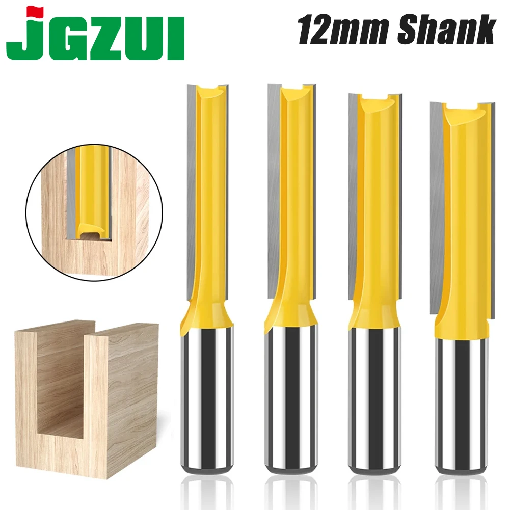 1pcs 12mm Shank 2 flute straight bit Woodworking Tools Router Bit for Wood Tungsten Carbide endmill milling cutter