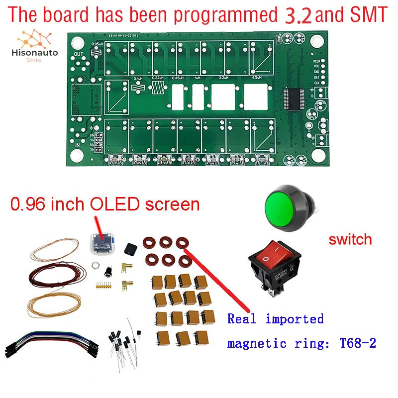 Imagem -03 - Sintonizador de Antena Automática Hisonauto-mini Kits Faça Você Mesmo Atu100 Shell Atu100 Case 1.850mhz