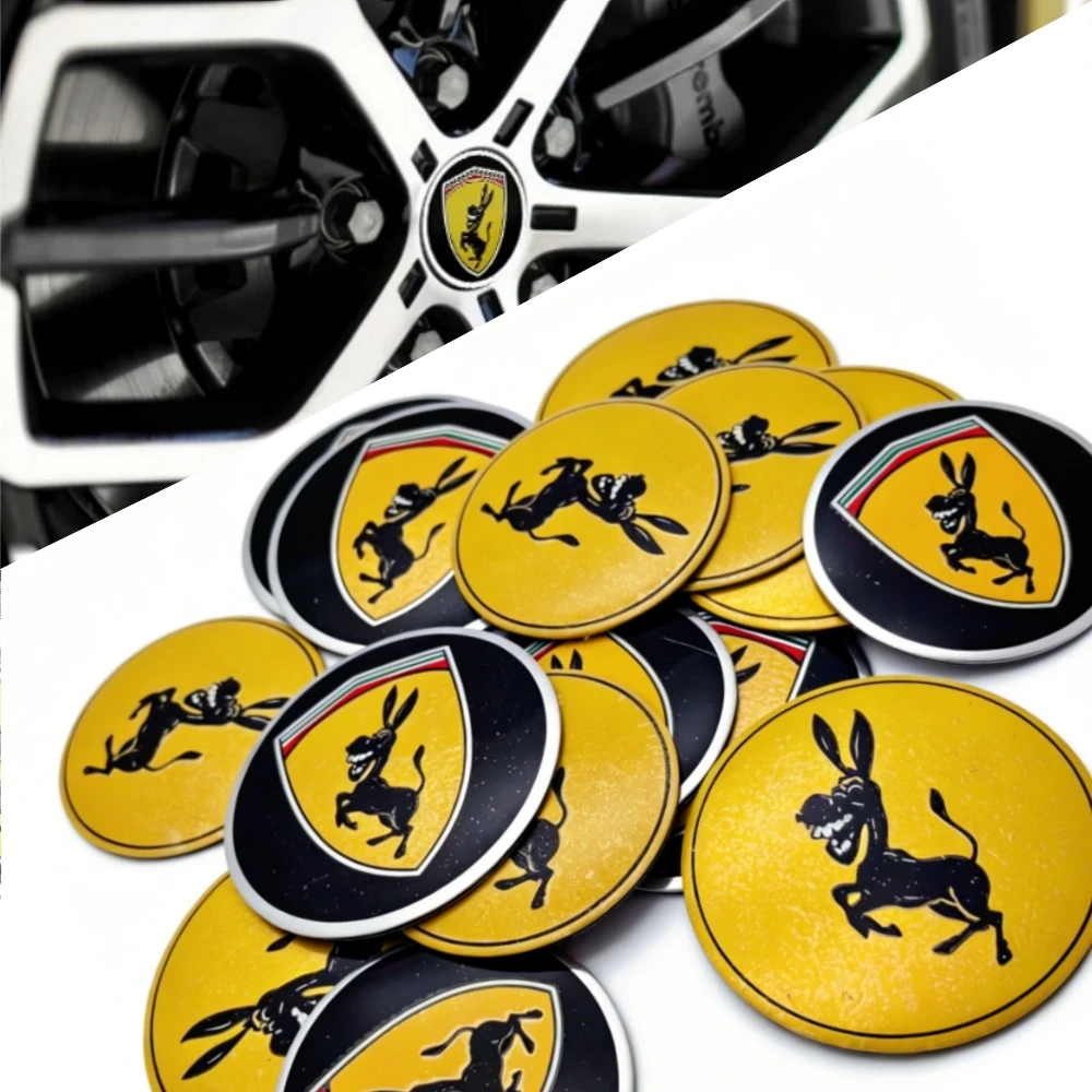

4pcs 56mm 65mm Donkey Logo Emblem Car Stickers Accessories for Car Wheel Center Caps Rim Hubcaps Cover Hub Cap Badge Replacement