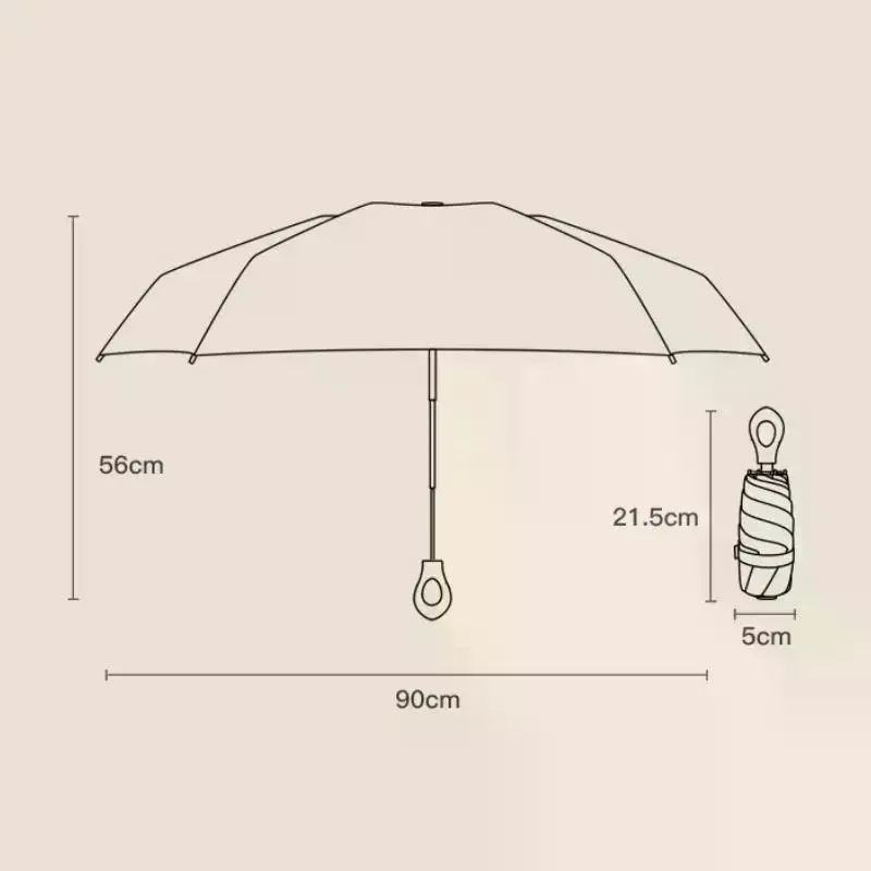 Beat The Summer Heat! UV Protection Mini Umbrella, Ultralight 6-Fold Portable Sunshade & Quick Dry Windproof Parasol