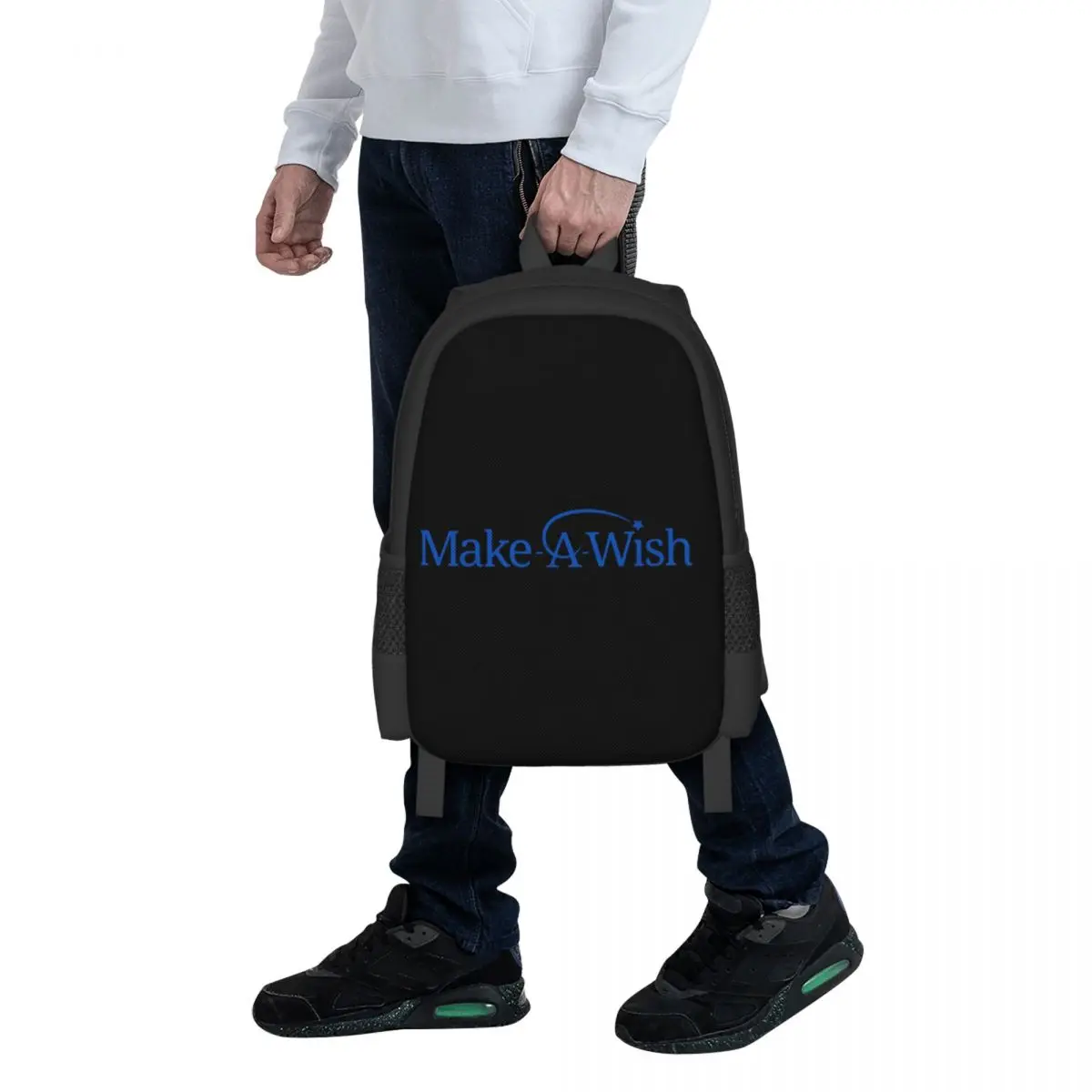 Make A Wish Foundation Of America Student Backpack School Bag Hiking Travel Daypack for Boys Girls Fashion Bookbag Shoulder Bags