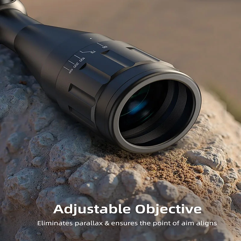 

3-9x40 AO Rifle Scope 1 Inch Tube Long Range SFP Riflescopes Dual Illuminated Reticle 22 Scope for Hunting with 20mm Mount Ring