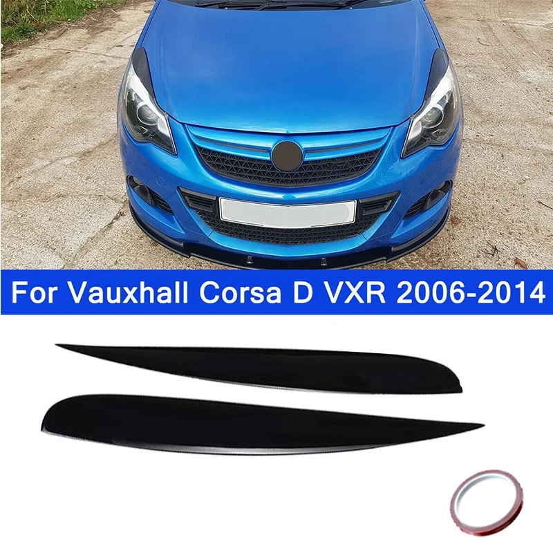 Car Protection Head Light Lamp Eyebrow Eyelids Trim Cover HeadLamp Sticker for Vaux Vauxhall Corsa D VXR 2006-2014