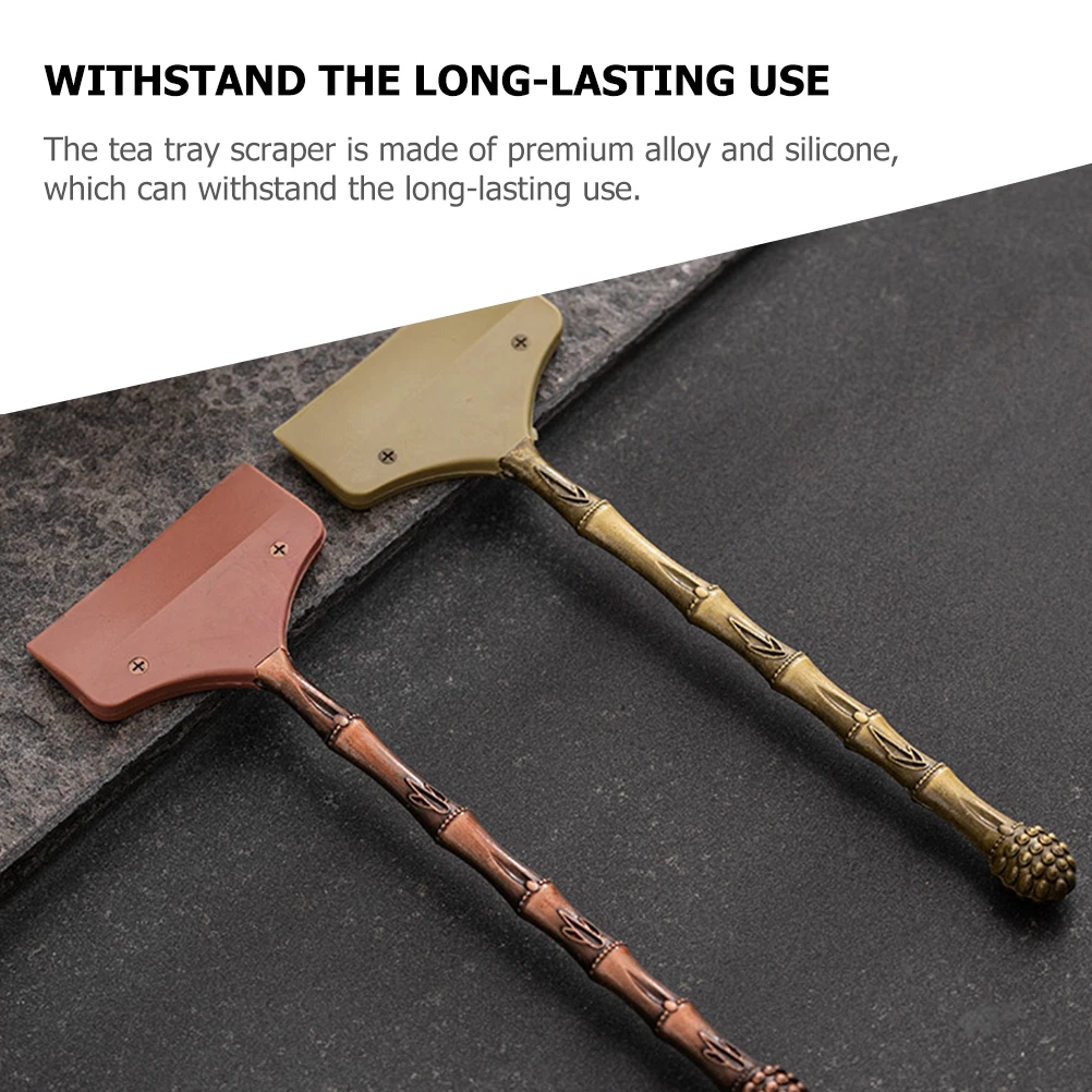 

Tray Cleaning Brush Silicone Alloy Tool for Home Tea Tray Cleaning Brush Hotel Tea House Portable Practical Storage