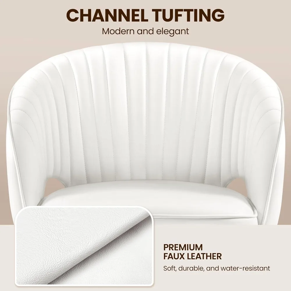 كرسي مكتب حديث من الجلد الصناعي، كرسي مكتب دوار مع ظهر معنقدة لدراسة المكاتب المنزلية