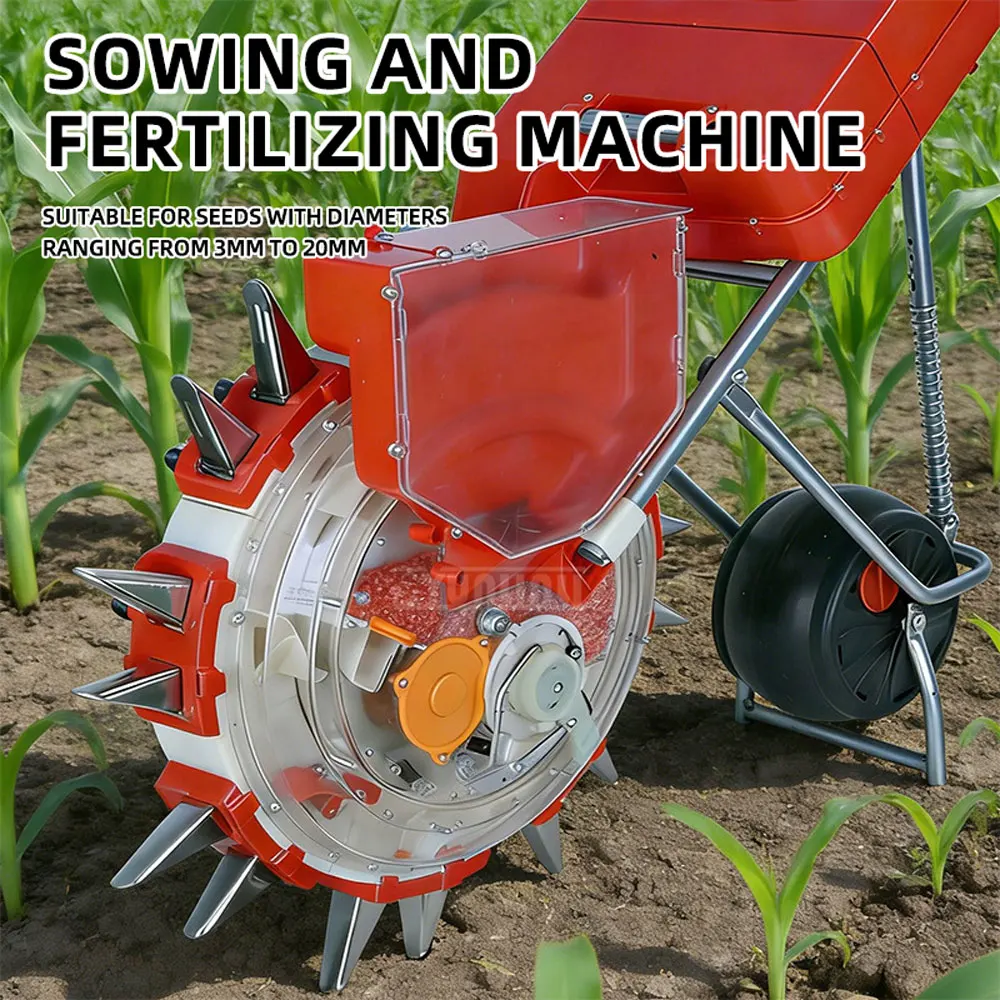2-in-1 Push Seeder and Fertilizer for Corn Soybean Multi-Function Manual Hand Planter