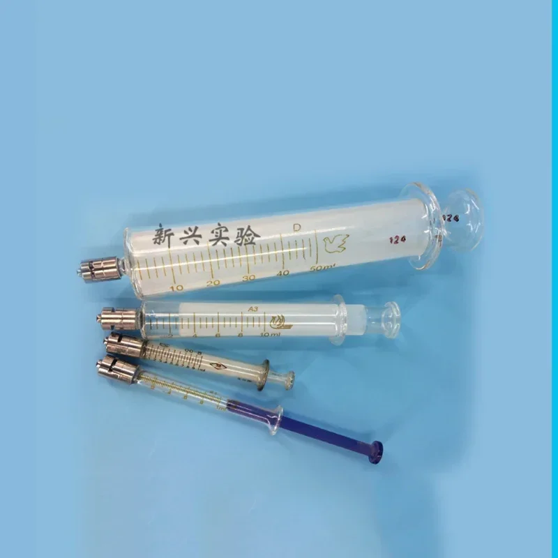 Glass Syringes Ruhr Copperhead For Injection Glass Sampler Luer Glass Injector 1ml/2ml/5ml/10ml/20ml/30ml/50ml/100ml