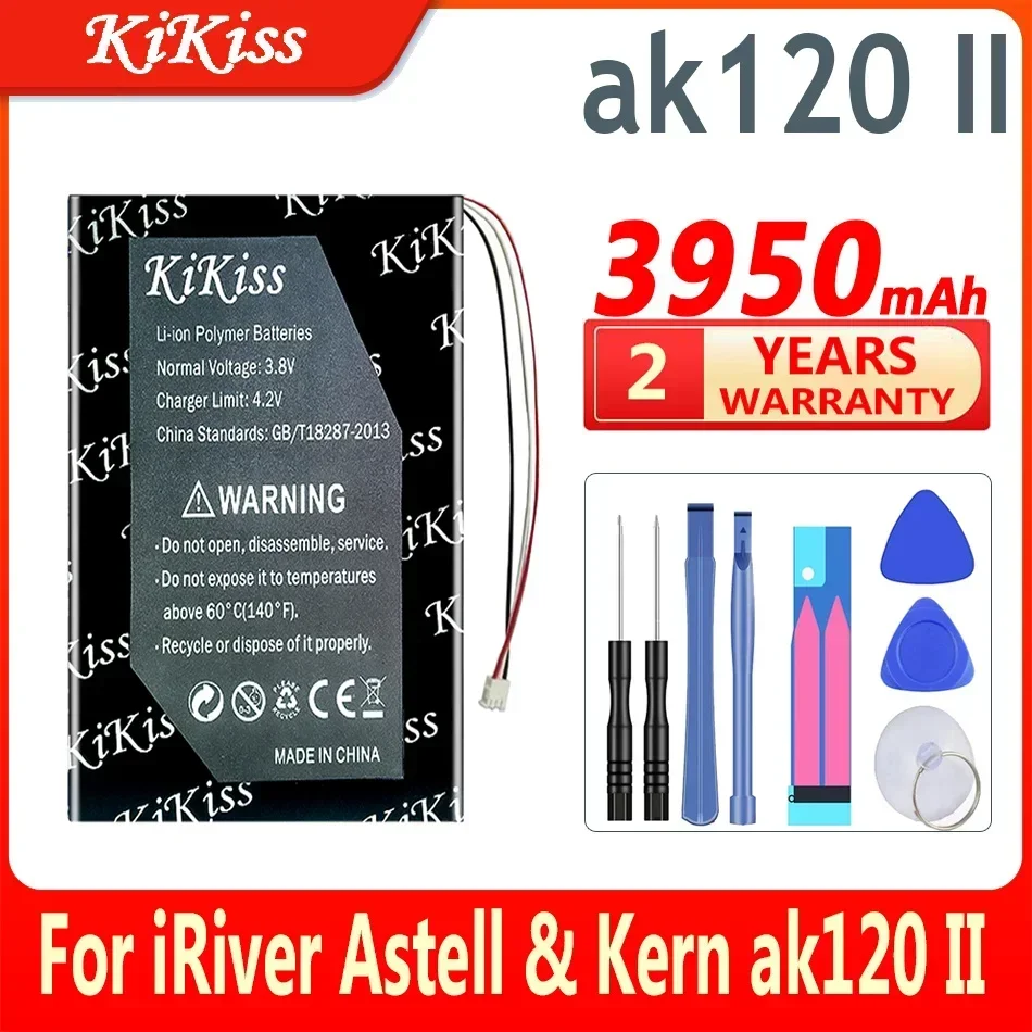 3950mAh KiKissl Battery ak120 For iRiver Astell & Kern Ak120 Player High Capacity