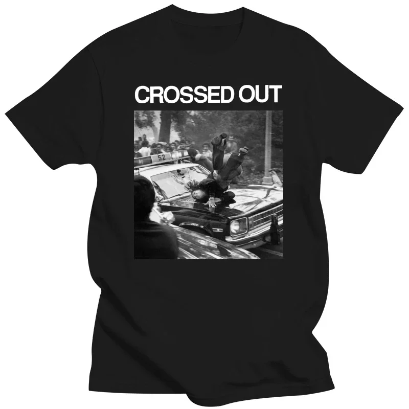 

Crossed Out V10 Demo 91 T-shirt Black Powerviolence Grinore All Sizes S-3XL Design T Shirt Men'S High Quality TOP TEE