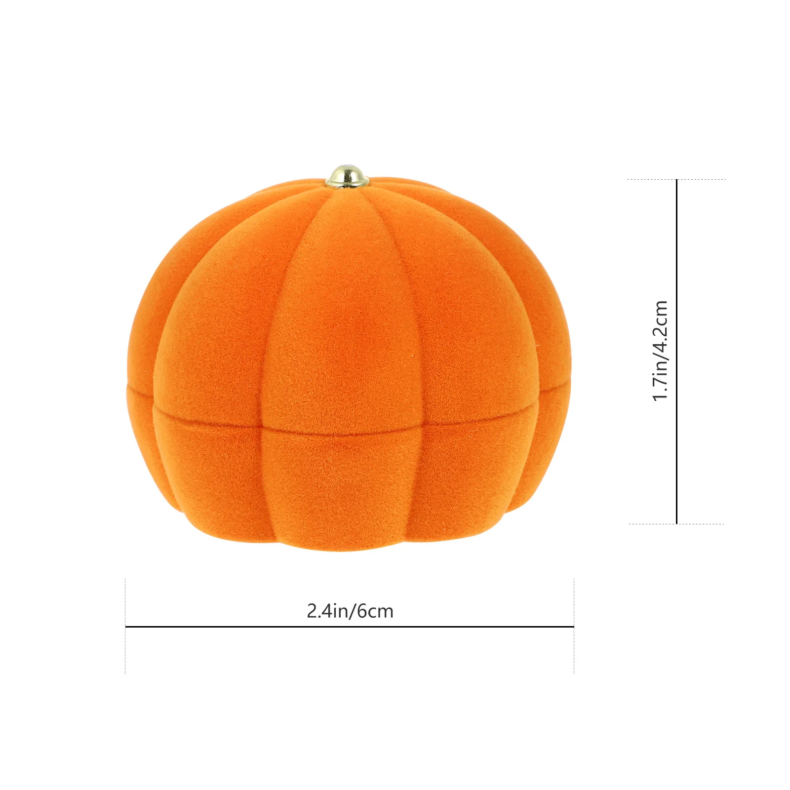 Scatola per fedi nuziali da 2 pezzi Scatola per anelli incernierata per gioielli a forma di zucca per custodia per collane per cerimonia di proposta di fidanzamento